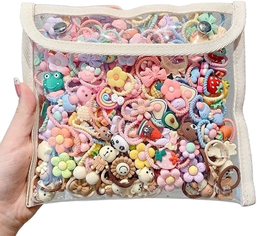 ALTALIVA 100Pcs Baby Hair Ties Cute Elastic Hairbands No Damage Multicolor Small Ponytail Holders... | Amazon (US)