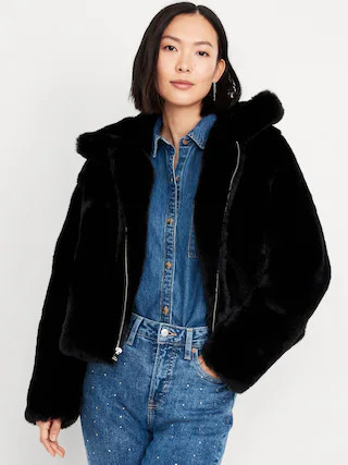 Faux-Fur Zip Jacket | Old Navy (US)