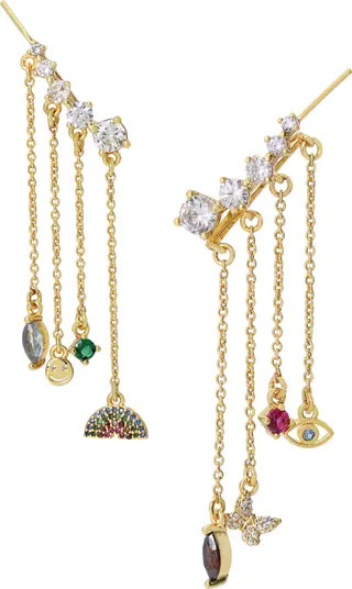 Kurt Geiger London Multicharm Chain Mismatched Ear Crawlers | Nordstrom | Nordstrom
