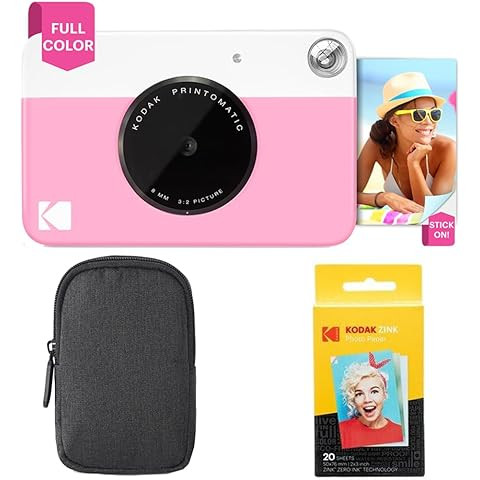 Kodak PRINTOMATIC Digital Instant Print Camera (Pink) with Kodak 2ʺx3ʺ Premium ZINK Photo Paper... | Amazon (US)