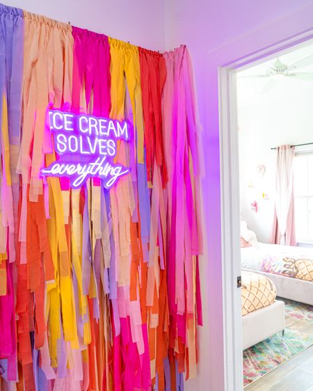 Every inch of Casa Kumwesu is a photo opportunity waiting to happen! We didn't leave a single wall untouched; we even jazzed up the entryway with a fantastic fringe wall from a local Texas vendor and topped it off with a poppin' neon sign, making every corner a picture-perfect moment waiting to be captured - bedroom design, entry way, amazon finds, etsy finds, modern home decor, interior design, home ideas, best interior design, home accessories, furniture, house decor, fall decor, holiday decor, home accents, home styling, home design

#LTKfindsunder50 #LTKkids #LTKGiftGuide #LTKfindsunder100 #LTKsalealert #LTKfamily #LTKhome