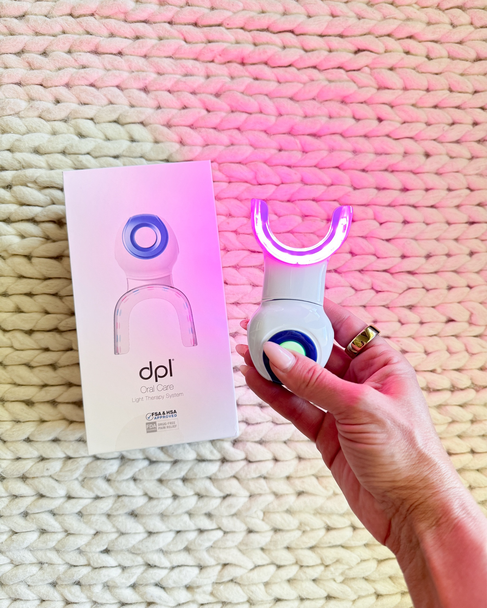 I recently added this dpl® Oral Care device to my oral health regime & it has definitely made a difference. Also tagging my other favorite oral health products. Fun fact: I have never had a cavity! 

Regular use of the dpl® Oral Care may improve gym health gums, relief of oral pain, & freshen breath. As an additional benefit, the blue LED light increases the effectiveness of whitening strips & gels!

#teeth #whitening #smile #health #wellness 

Light Therapy - Healthy Smile - White Teeth - Mouth Health 

#LTKGiftGuide #LTKBeauty