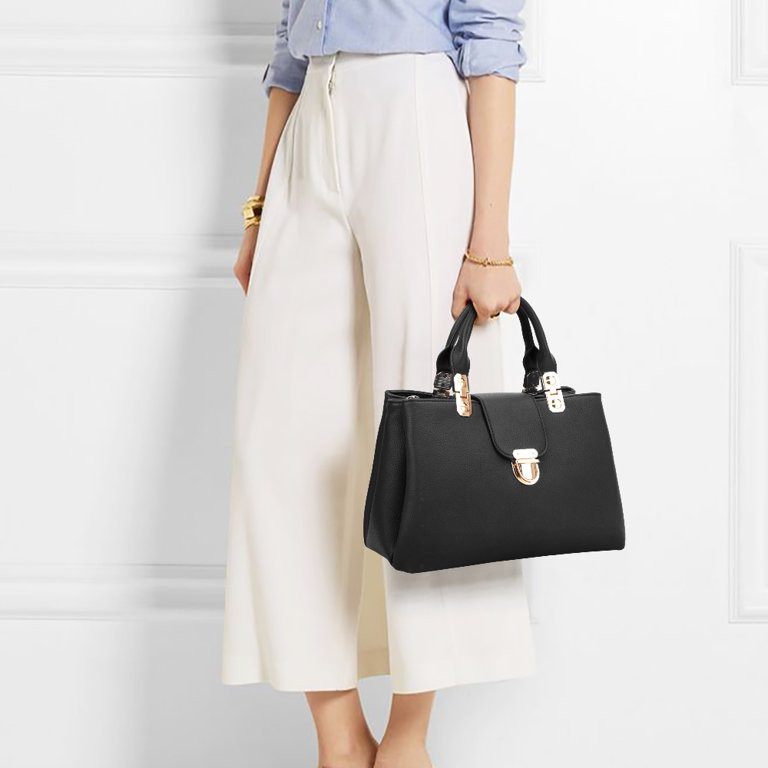 Dasein Women Satchel Handbags Top Handle Purse Medium Tote Bag Vegan Leather Shoulder Bag | Walmart (US)