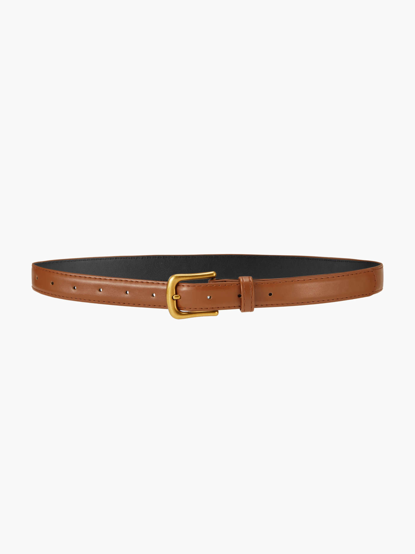 PU Leather CLASSIC BUCKLE BELT For Daily Casual Coffee Shop Work | Cider