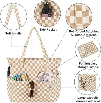 Bluboon Waterproof Beach Tote Pool Bags for Women Ladies Extra Large Carry On Bag With Wet Compar... | Amazon (US)