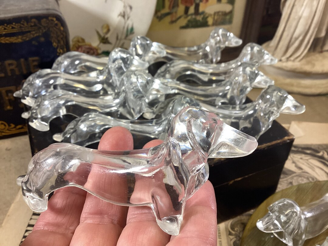 Set of 18 French Vintage Dog Cutlery Rests, 18 Resin Dachshund Knife Rests, Plastic Dachshund Tab... | Etsy (US)