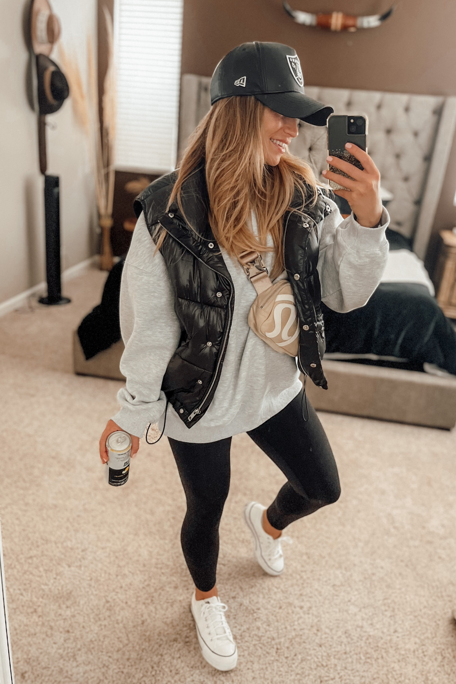 Lovin my new Lululemon Perfectly Oversized Crew (DUPE)!😍 it’s cozy fleece material kept me extremely warm all day, overall really impressed with the quality! Can’t wait to rock it with some biker shorts when it gets a little sunnier!☀️🤍✨Wearing a size L for a nice oversized fit. 