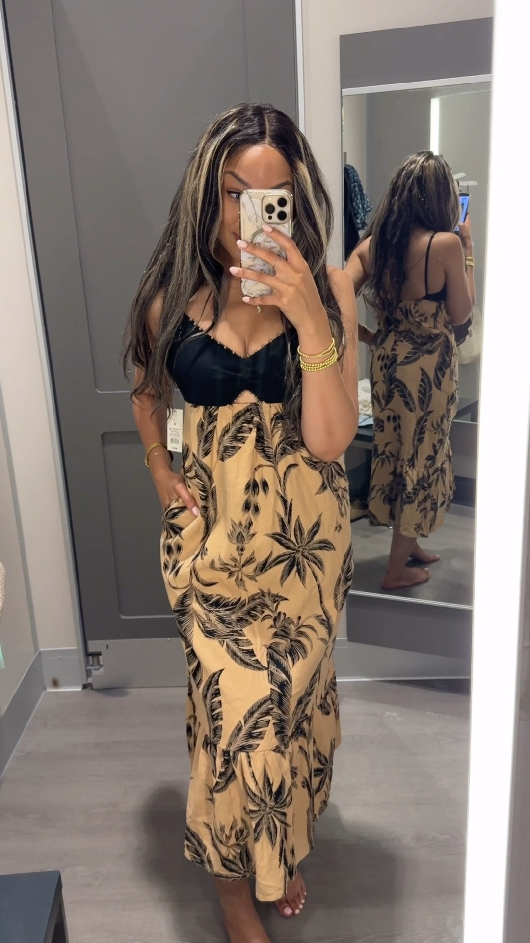 Cute Target Summer dress option for hot days or vacation ☀️ and it has pockets! Wearing size XS here 🤎

Target finds tropical summer dresses resort wear affordable cut out low back flowy brown beach swimwear