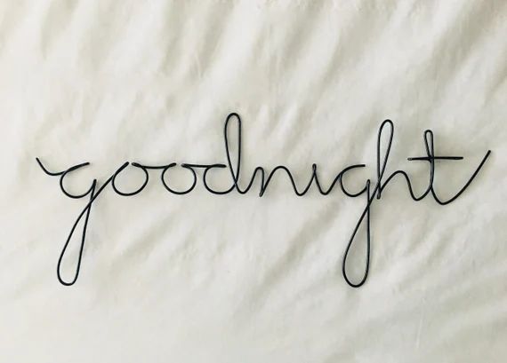 GOODNIGHT Wire Wall Sign  Wire Words  Bedroom Sign  Nursery | Etsy | Etsy (US)