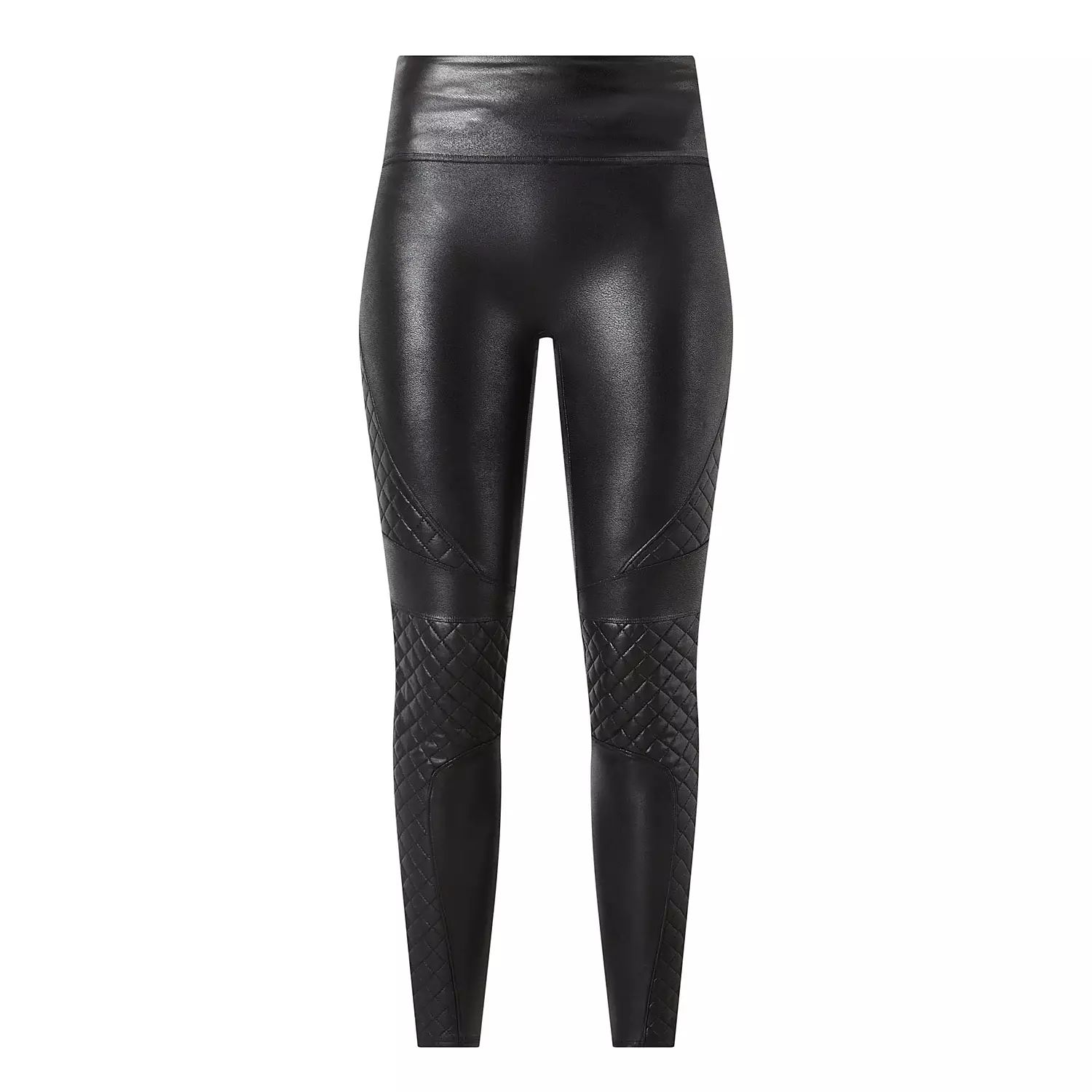SPANX Faux Leather Quilted Leggings - Black | Brown Thomas (IE)