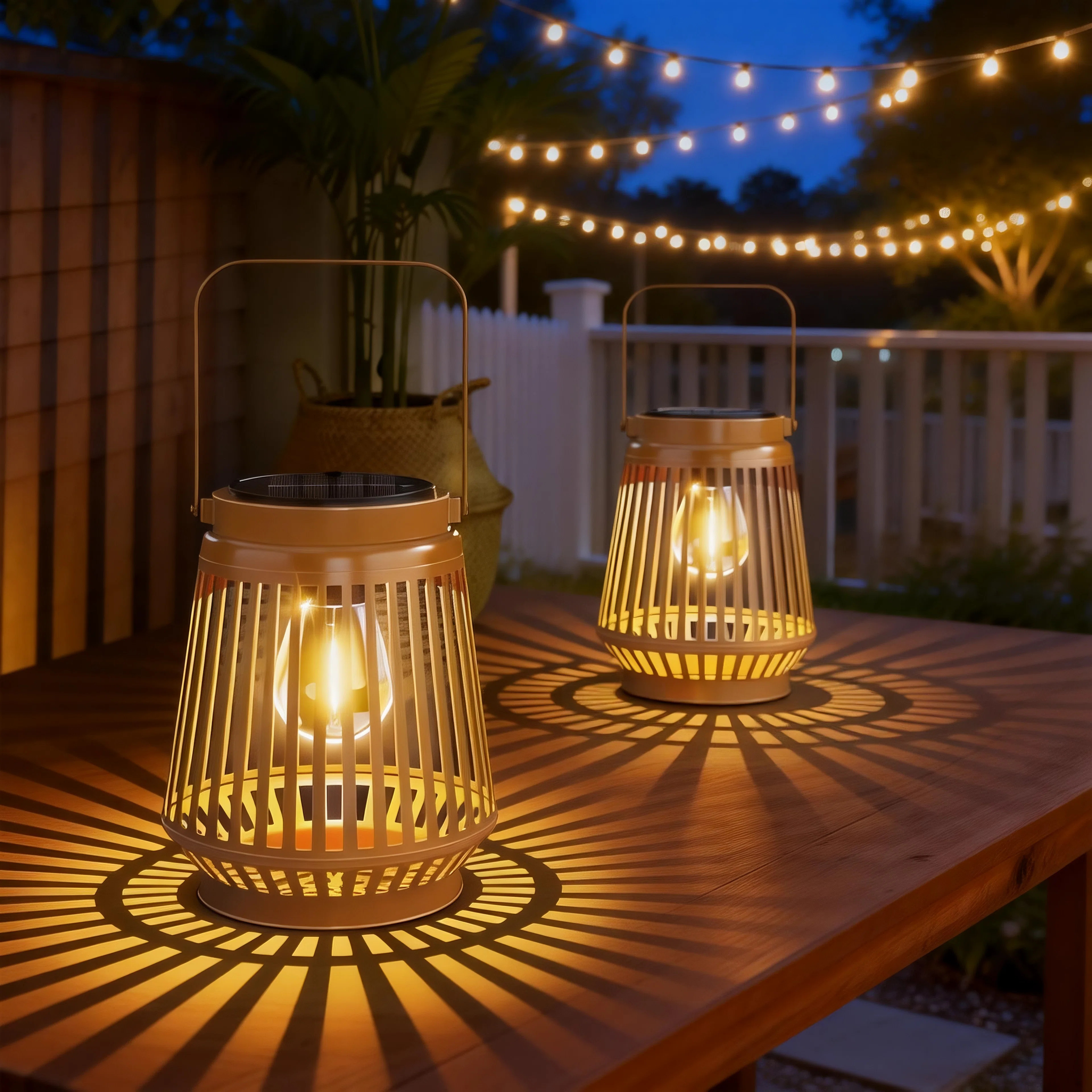 Solar Lanterns Outdoor Waterproof Brighter Up To 12 Hrs Outdoor Hanging Solar Lights, Retro Metal... | Wayfair North America