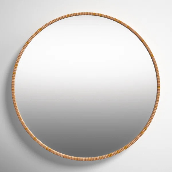 Cicero Round Wood Wall Mirror | Wayfair North America