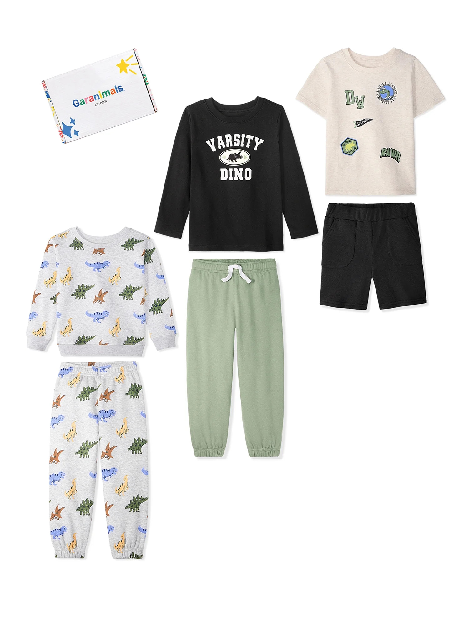 Garanimals Baby & Toddler Boy 6-Piece Kid Pack Outfit Set, Sizes 0-6T | Walmart (US)