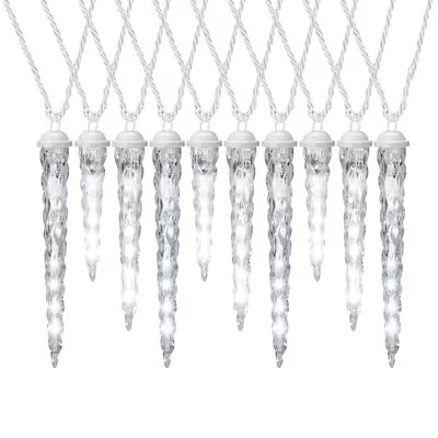 Gemmy LightShow 61 -Count Shooting star Clear LED Plug-In Christmas Icicle Lights | Lowe's