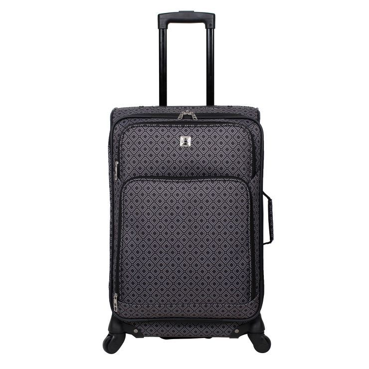 Skyline 4pc Softside Checked Luggage Set - Gray Geo | Target