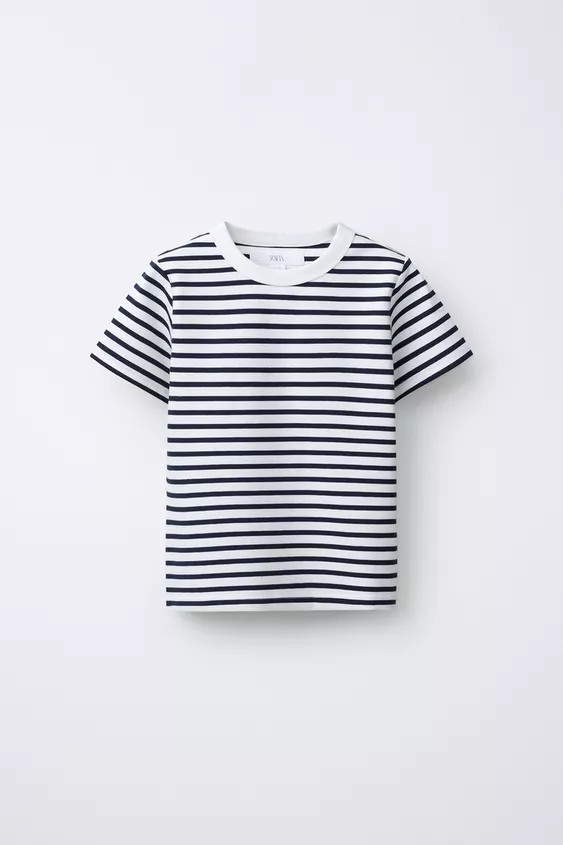 INTERLOCK STRIPED T-SHIRT | Zara UK
