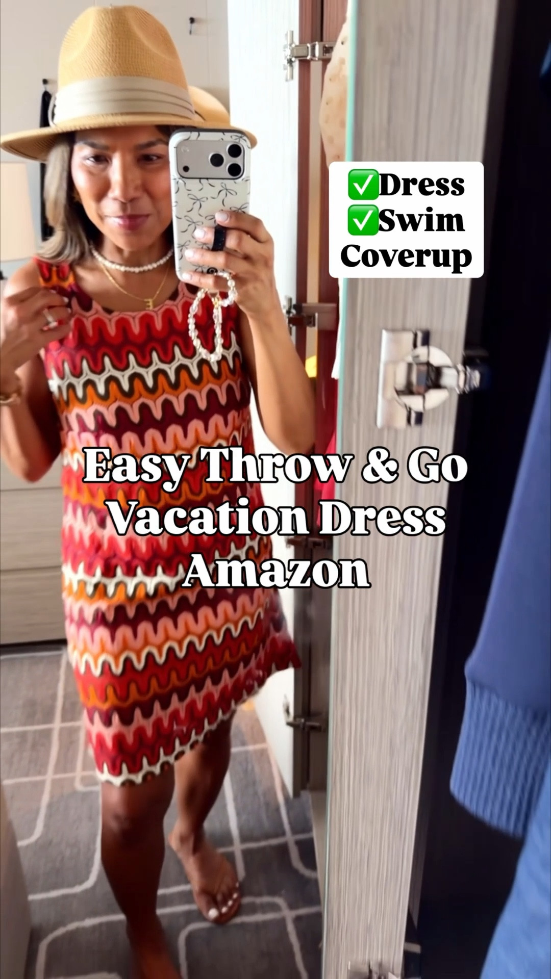 I’m 5’2” 118#ish for reference 
Dress in small tts(Burgundy).
Sandals tts.
Tote bag is J.Crew and my fav-I found a similar one on Amazon and linked that. 
Accesories are linked.
Cruise outfit, vacation outfit, resort weary wear, Amazon finds, fall outfits,fashion over 40, over 50 style, midlife fashion, petite fashion,affordable fashion.

#LTKTravel #LTKOver40 #LTKPetite