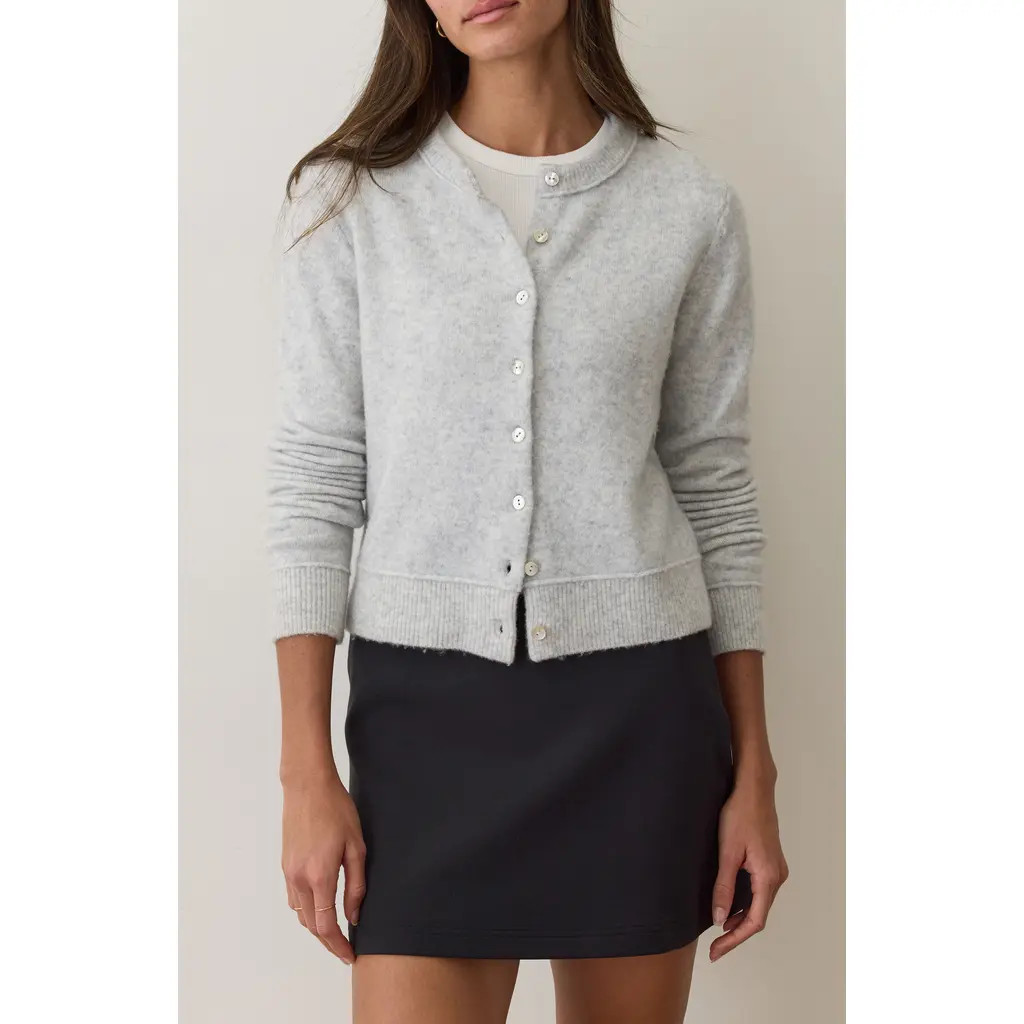 Marine Layer Sausalito Merino Wool Blend Cardigan in Mist at Nordstrom, Size X-Small | Nordstrom