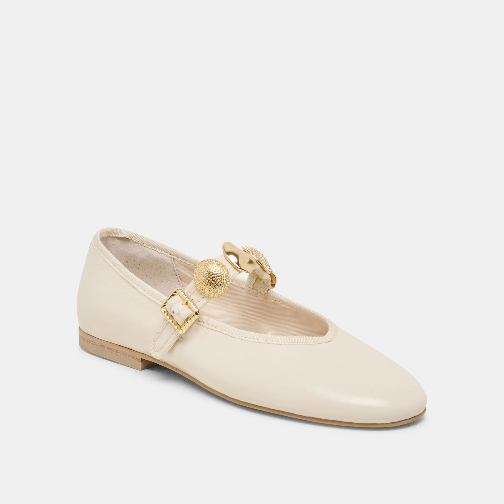 RELAN BALLET FLATS OFF WHITE LEATHER | DolceVita.com