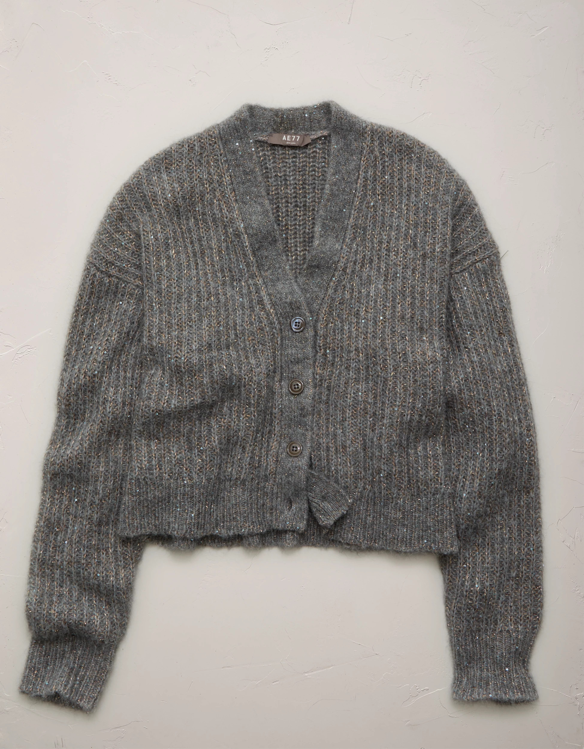 AE77 Shaker Stitch Cardigan Sweater | American Eagle Outfitters (US & CA)