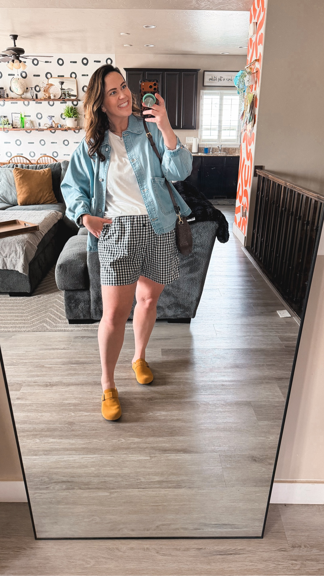 DISCOUNT CODES!!! 
Shirt – GPAXOAM6 (40% off)🔥
Shoes – XR35AI45 (20% off) 👀 Steal

The color/pattern combo you didn’t know you needed 👀 You know how some women say they found their pink again? Well pink isn’t my color… YELLOW IS. 😂 

Finding my yellow again and this oversized soft shirt plus stupid comfortable clogs are making it very easy. 

Size 14/16 | L/XL | 5’9 🙌🏼

Bra 38DD
Undies XXL
Shorts 1X
Shirt XL
Jacket XL



#LTKTall #LTKmomlife #LTKMidsize