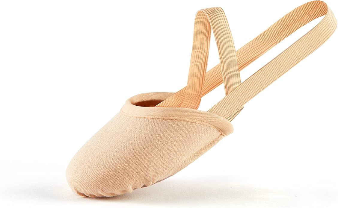 SANGEESON Half Sole Dance Shoes - Stretchy Canvas Pirouette Shoes for Ballet, Lyrical, Modern, Ja... | Amazon (US)