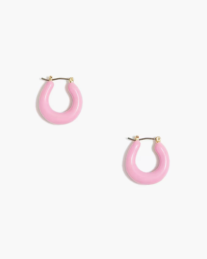 Enamel hoop earrings | J.Crew Factory