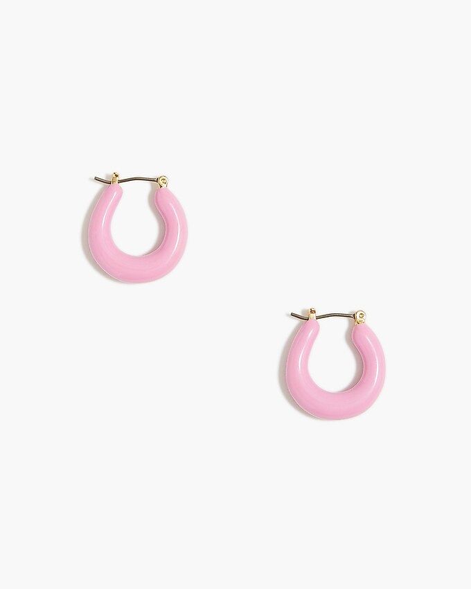 Enamel hoop earrings | J.Crew Factory