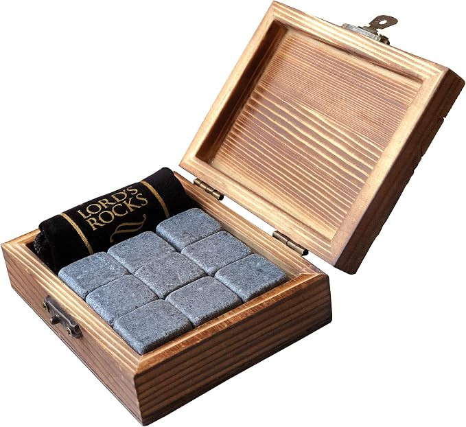 LORD'S ROCKS 11 Piece Whiskey Stones Gift Set – Cold Stones For Scotch, Whiskey, Bourbon, Tequi... | Amazon (US)