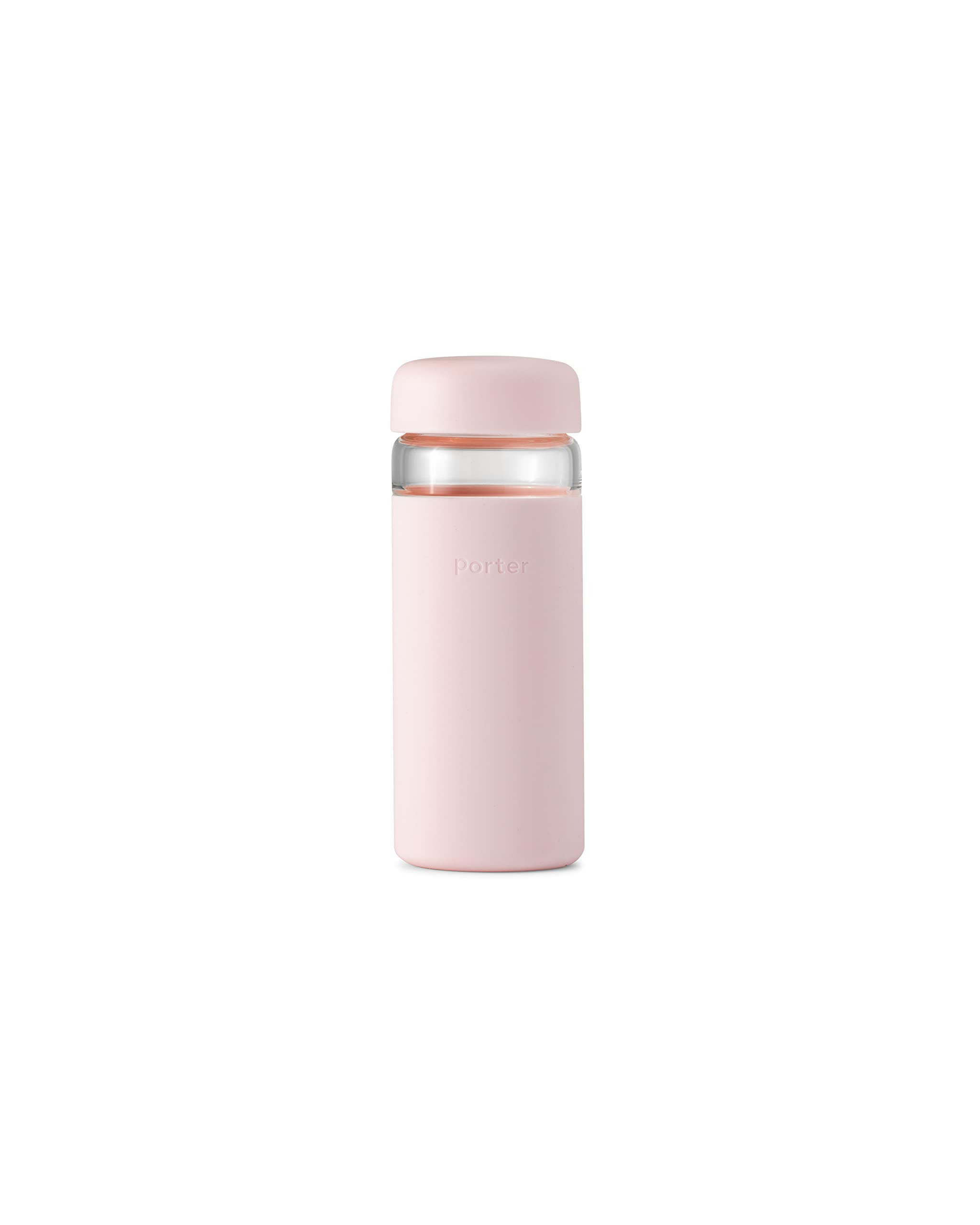 W&P Porter Glass Wide Mouth Bottle w/ Protective Silicone Sleeve | Blush 16 Ounces | On-the-Go | ... | Amazon (US)