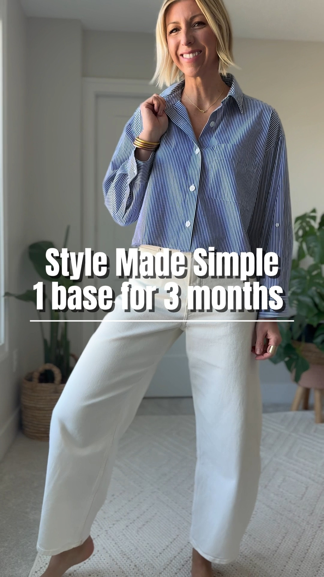 I base outfit for the next 3 months! White jeans + classic stripe shirt are such versatile basics to have in! 
Chic layers for Spring , trench coat, boots, ballet fits, brown sandals, woven tote, scarf

#LTKFindsUnder100 #LTKOver40 #LTKMidsize