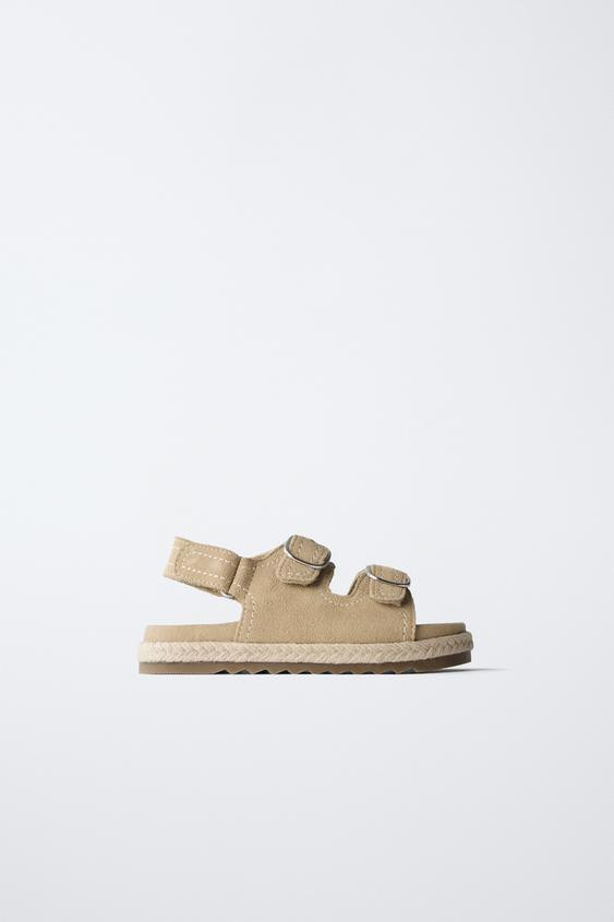 JUTE LEATHER SANDALS | Zara US