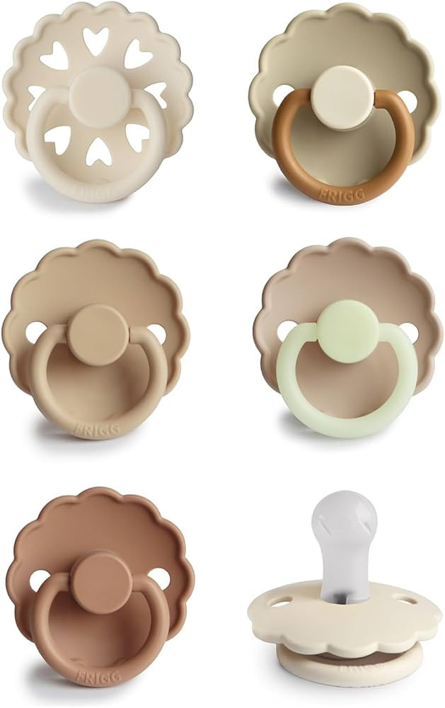 FRIGG SilkySoft Silicone Baby Pacifier 6-Pack Cinnamon Charm | Made in Denmark | BPA-Free (0-6 Mo... | Amazon (US)