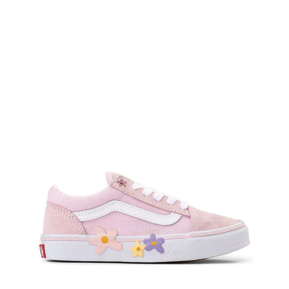 Vans Old Skool Flower Skate - Little Kid - Pink / True White | Journeys