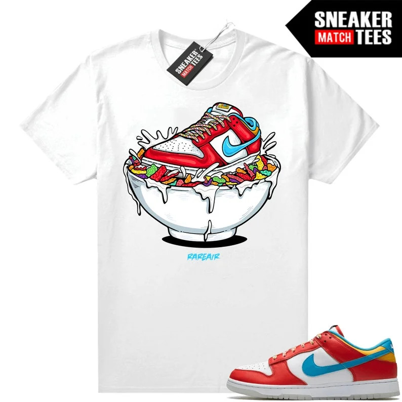 Fruity Pebbles Dunk Sneaker Match Tees White "Fruity Pebbles Bowl" | Walmart (US)