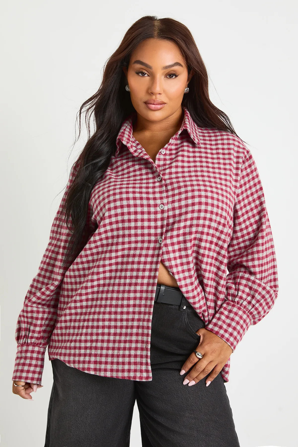 Plus Check Shirt | Boohoo.com (UK & IE)