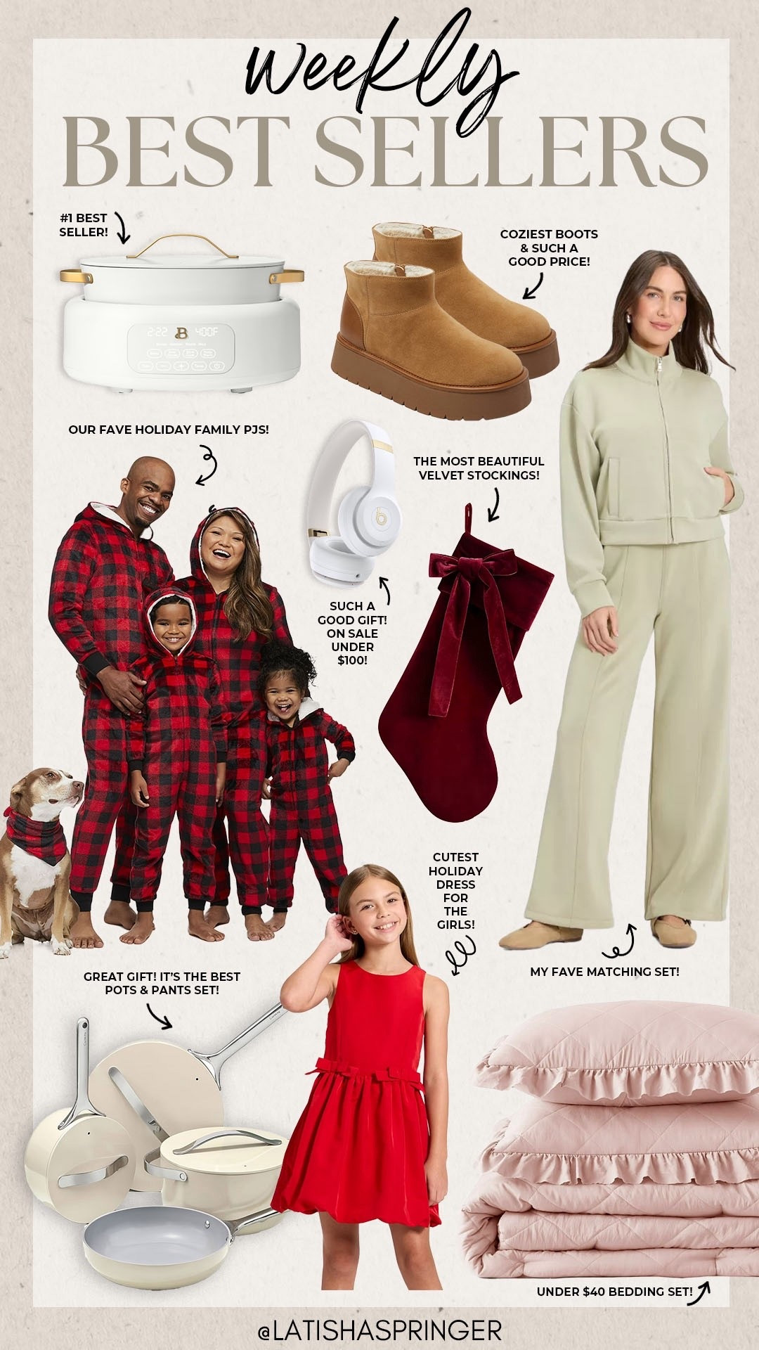 Last week’s best sellers! 

#bestsellers

Best sellers. Last week’s best sellers. Target finds. Walmart finds. Holiday gift ideas. Family matching holiday pajamas. Target cozy platform booties. Target matching lounge set. Girls holiday dress  

#LTKHoliday #LTKFindsUnder100 #LTKSeasonal