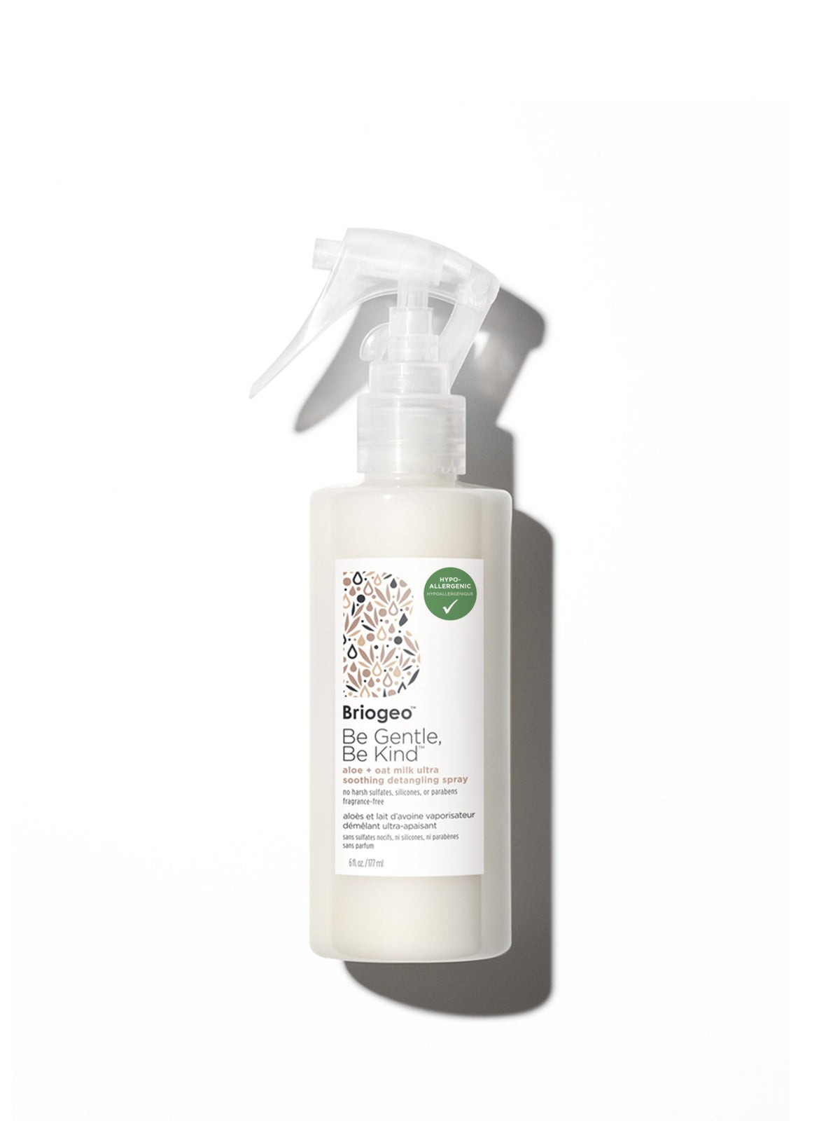 aloe + oat milk fragrance-free hypoallergenic detangling spray | Briogeo