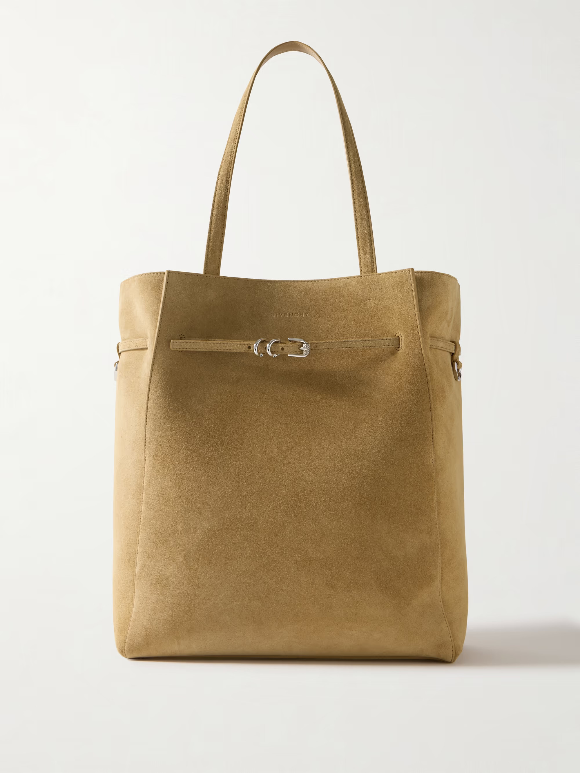 GIVENCHYVoyou medium buckle-embellished suede tote | NET-A-PORTER (US)