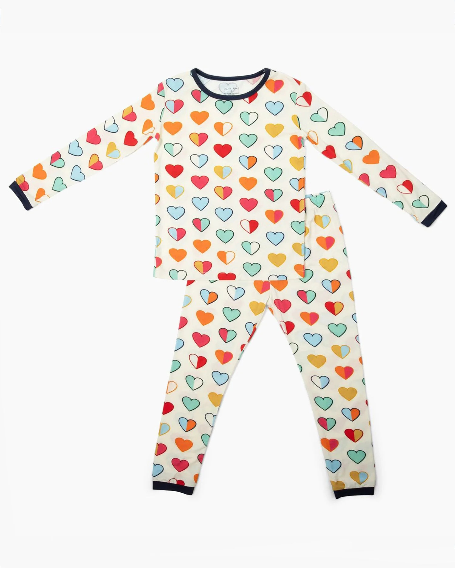 Amour Kids Long Sleeve Pajama Set | Colorful Prints, Wallpaper, Pajamas, Home Decor, & More | Katie Kime Inc