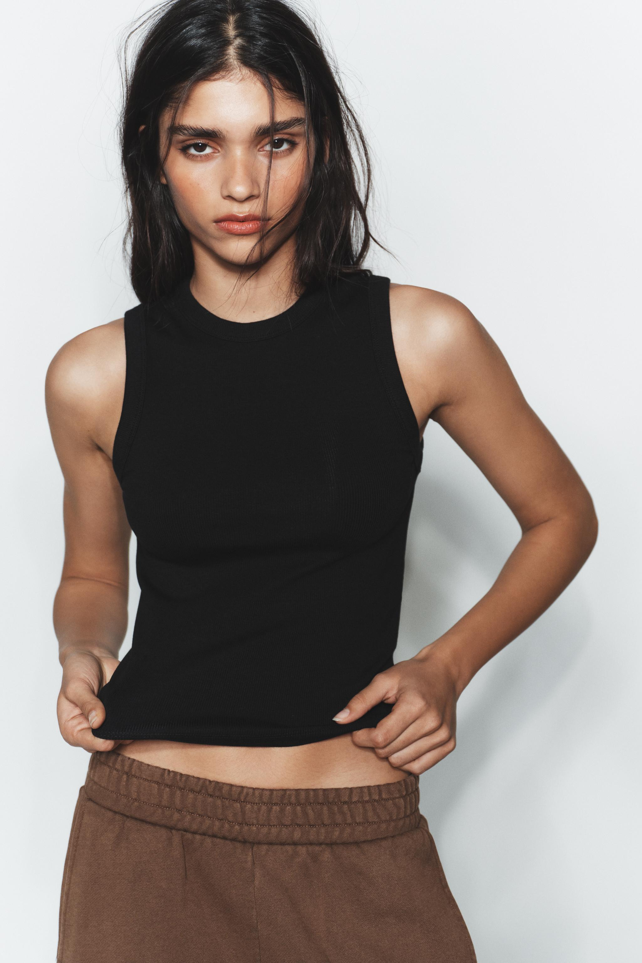 RIBBED STRAPPY TOP | Zara UK