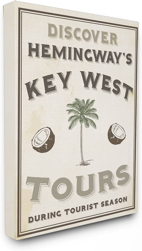 Stupell Industries Hemingway's Key West Tours Oversized Stretched Canvas Wall Art, Multi-Color | Amazon (US)