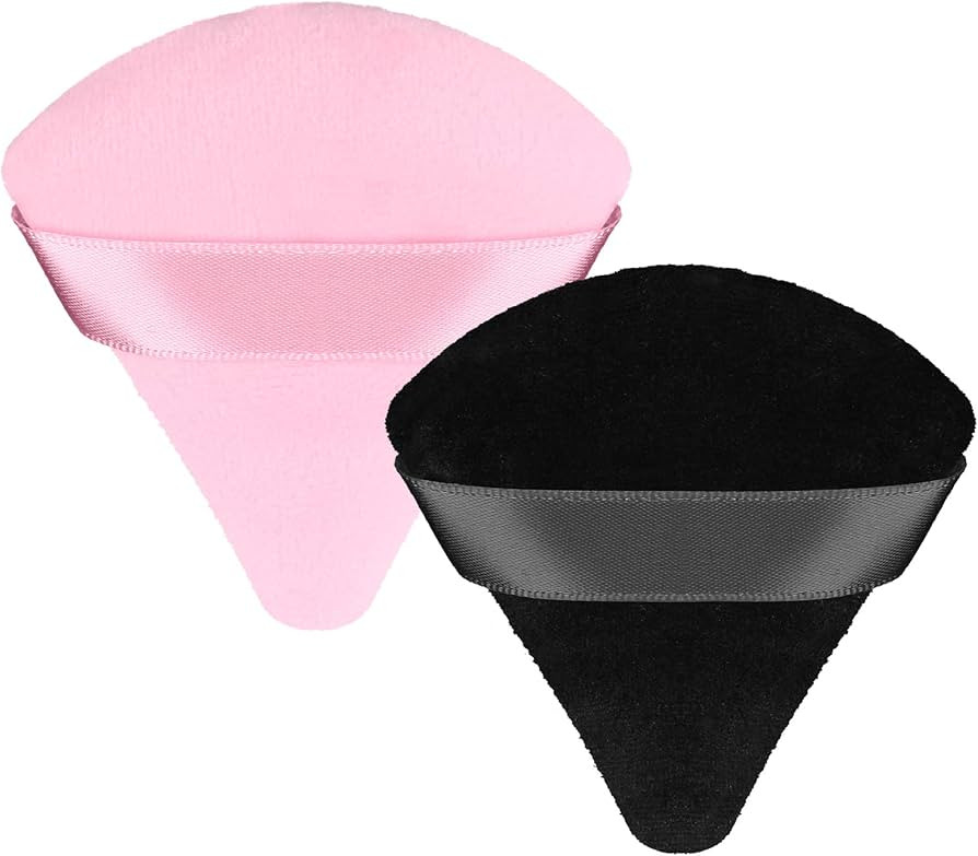 Patelai 2 Pcs Powder Puff Makeup Puff Triangle Powder Puff Soft Powder Sponge Reusable Triangle S... | Amazon (UK)
