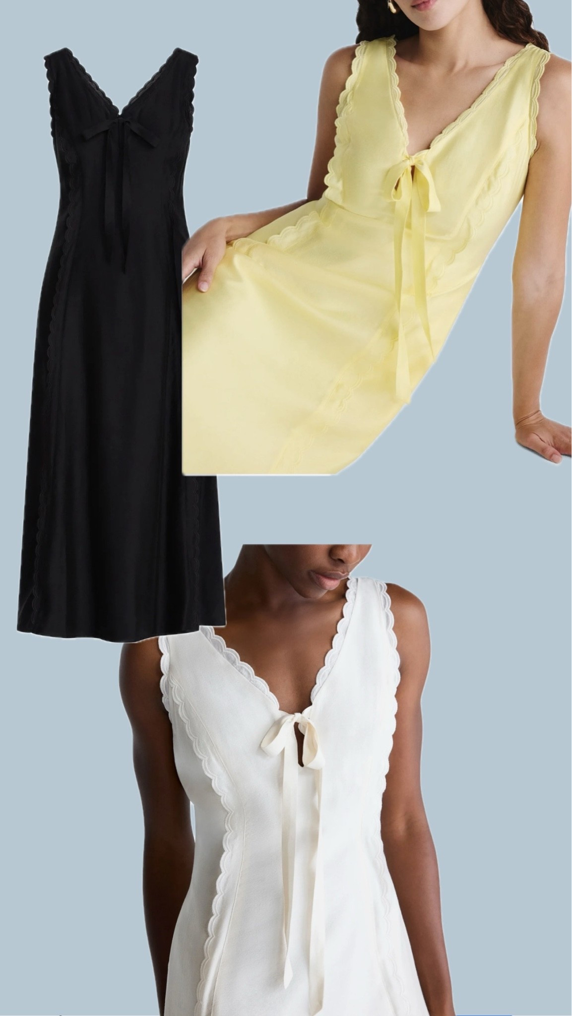 Scalloped maxi dress
