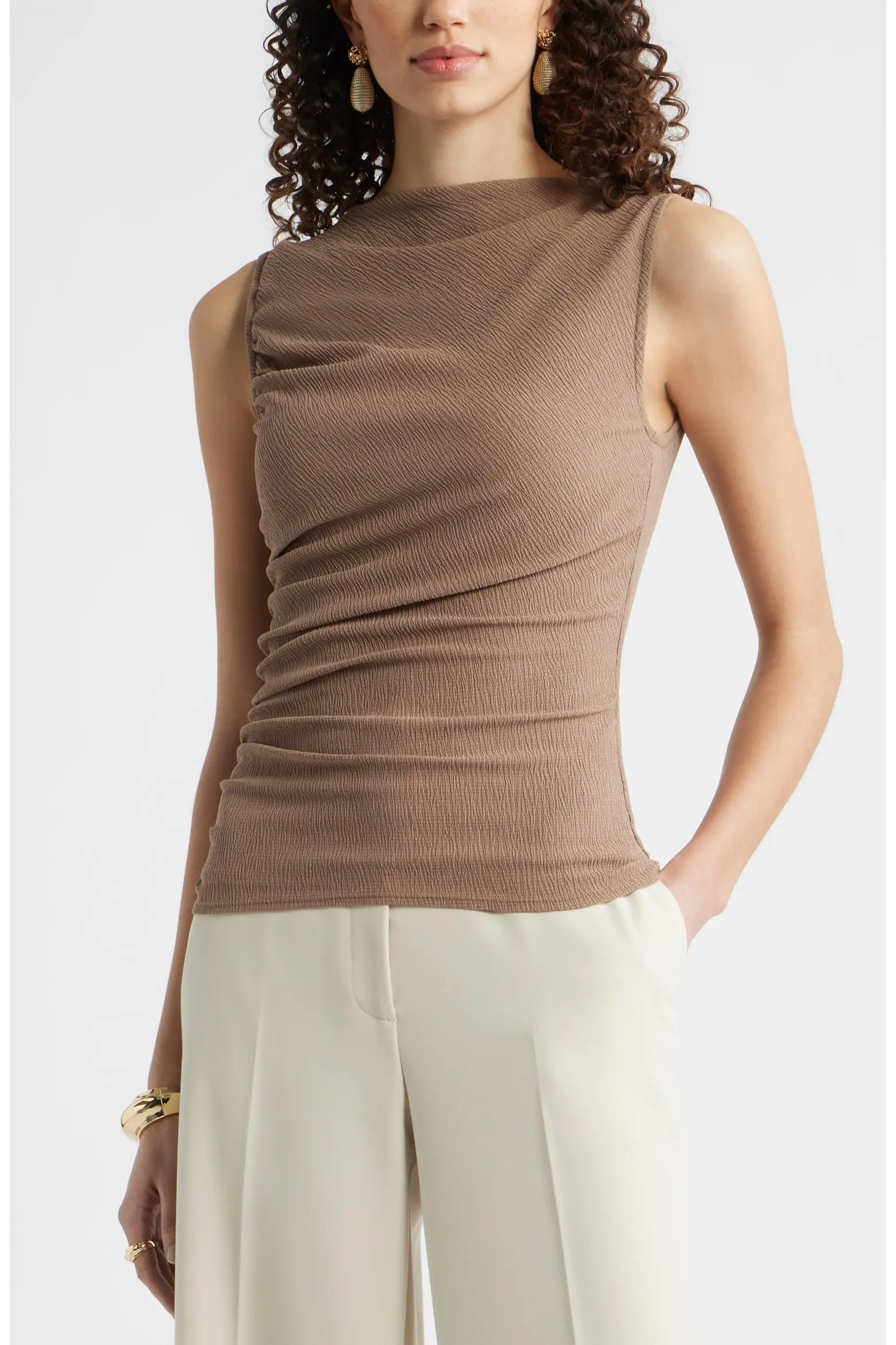 Ruched Sleeveless Top (Women) | Nordstrom | Nordstrom