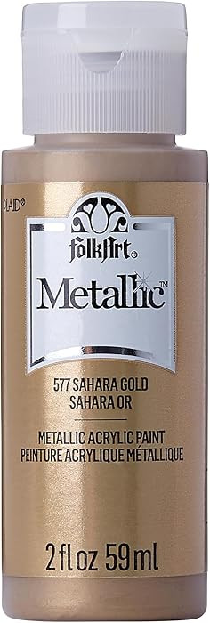 FolkArt Metallic Acrylic Paint in Assorted Colors (2 oz), 577, Sashara Gold | Amazon (US)