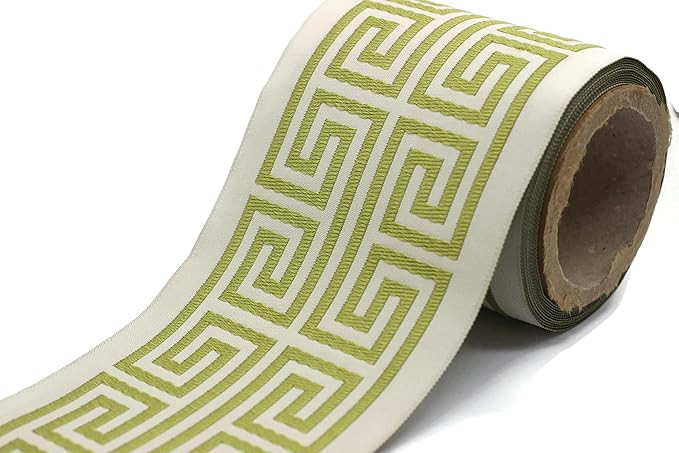 3.8 Yards Spool 3.9" Greek Key Drapery Trim Jacquard Ribbon for Your Drapes Curtains Drapery Band... | Amazon (US)