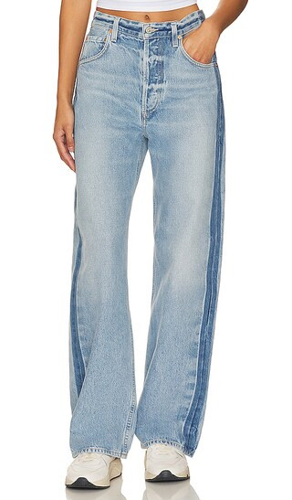 Ayla Baggy Crop in Tuxedo Skylights | Revolve Clothing (Global)