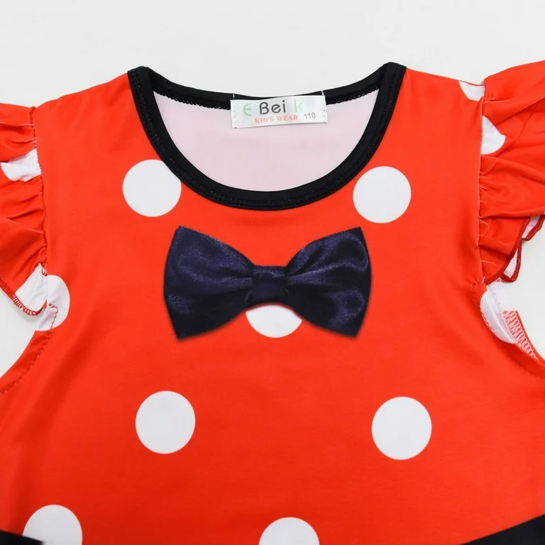 Little Girls Minnie Polka Dots Dress Costume Birthday Party Outfit | Walmart (US)