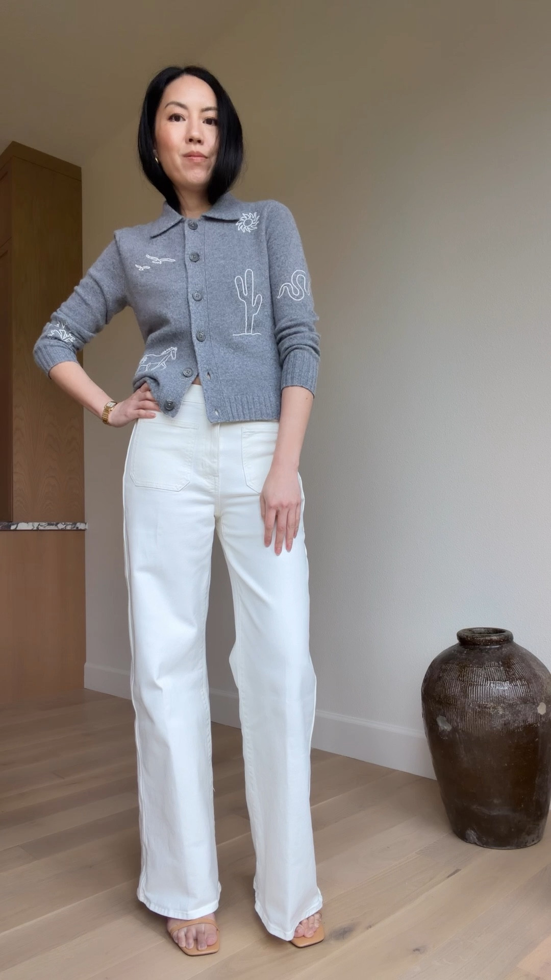 White wide leg denim on repeat. @jcrew #injcrew #ad

I’m wearing a 27 in the denim, small in the cardigan. 

#LTKootd #LTKgrwm